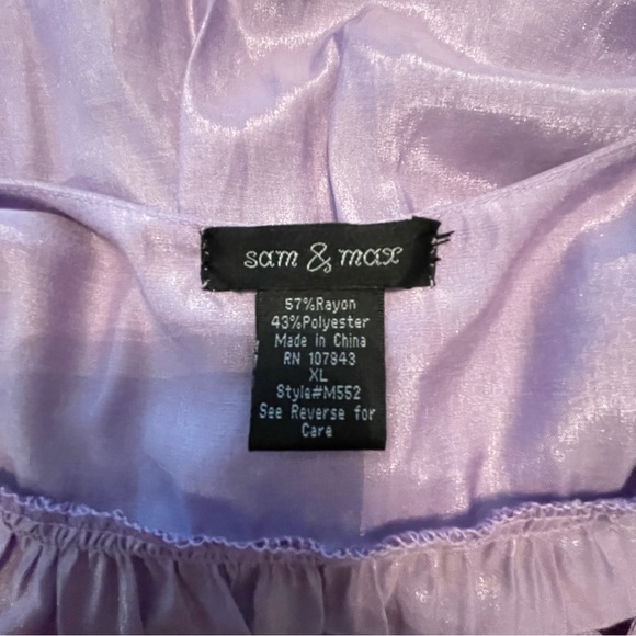 Sam & Max Designer Sleeveless Embellished Woven Top! Lilac! Great condition  XL - Picture 4 of 10